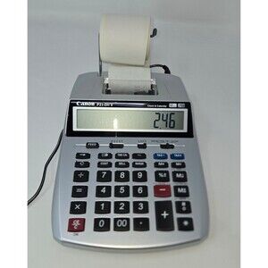Canon P23-DH V Printing Calculator w/ 2 Rolls Paper Ink AC Adapter Tested Works